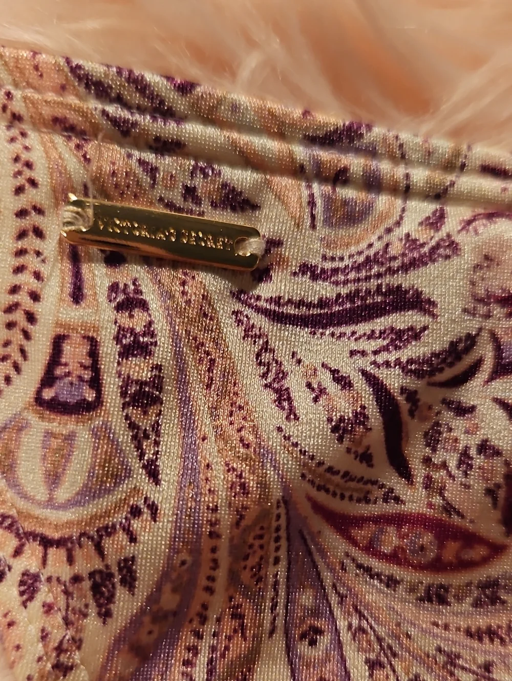Victoria's Secret 2014 Gold Toggle Paisley Bikini